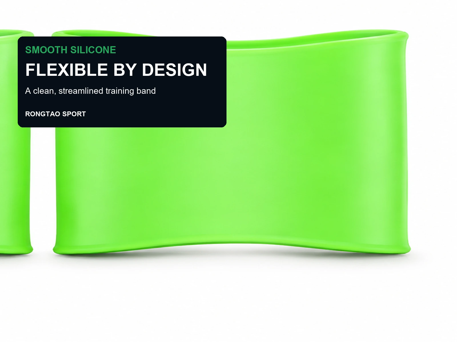 Close-up of smooth flexible silicone shin training band material