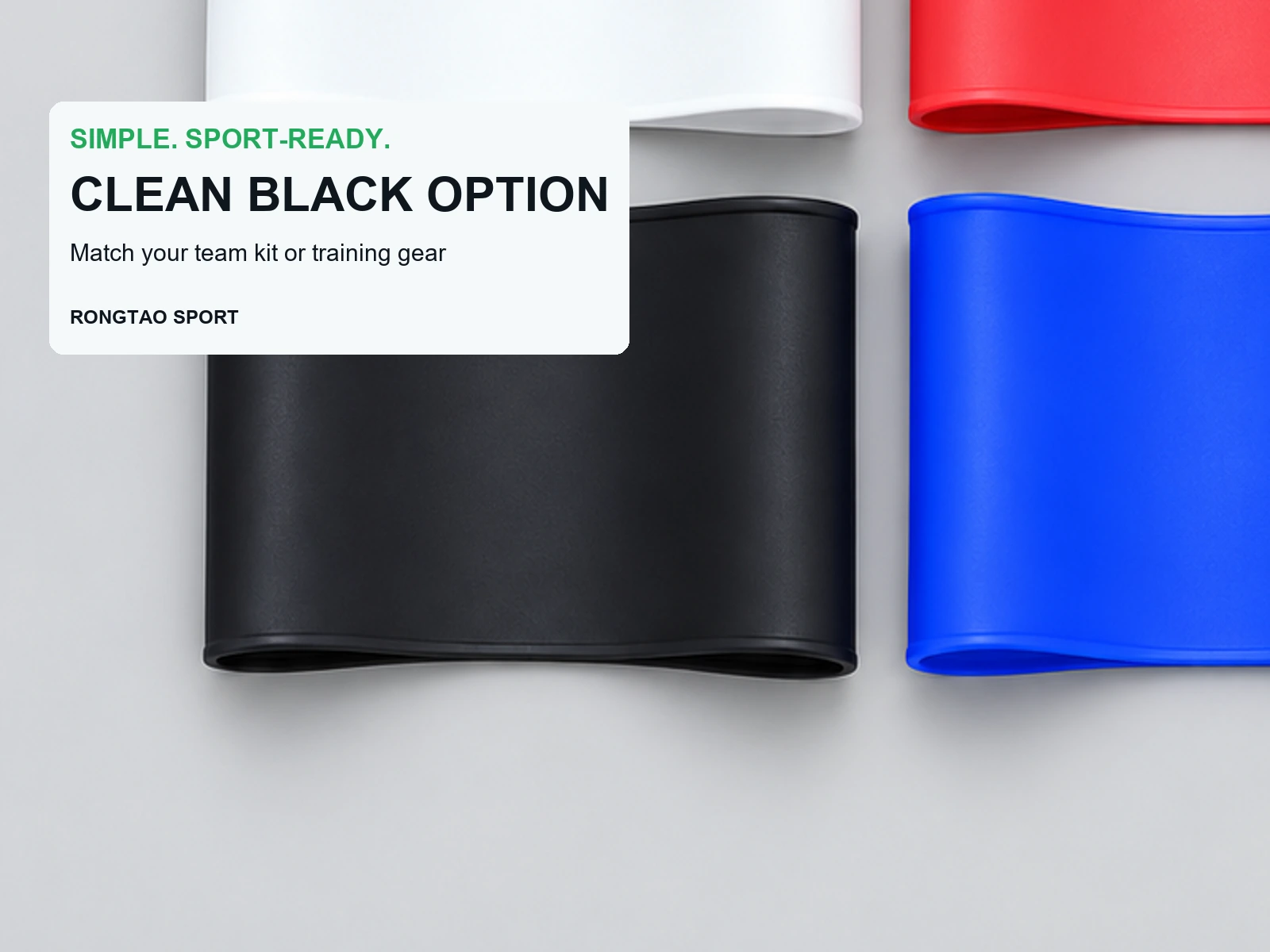Black silicone shin training band for sports training