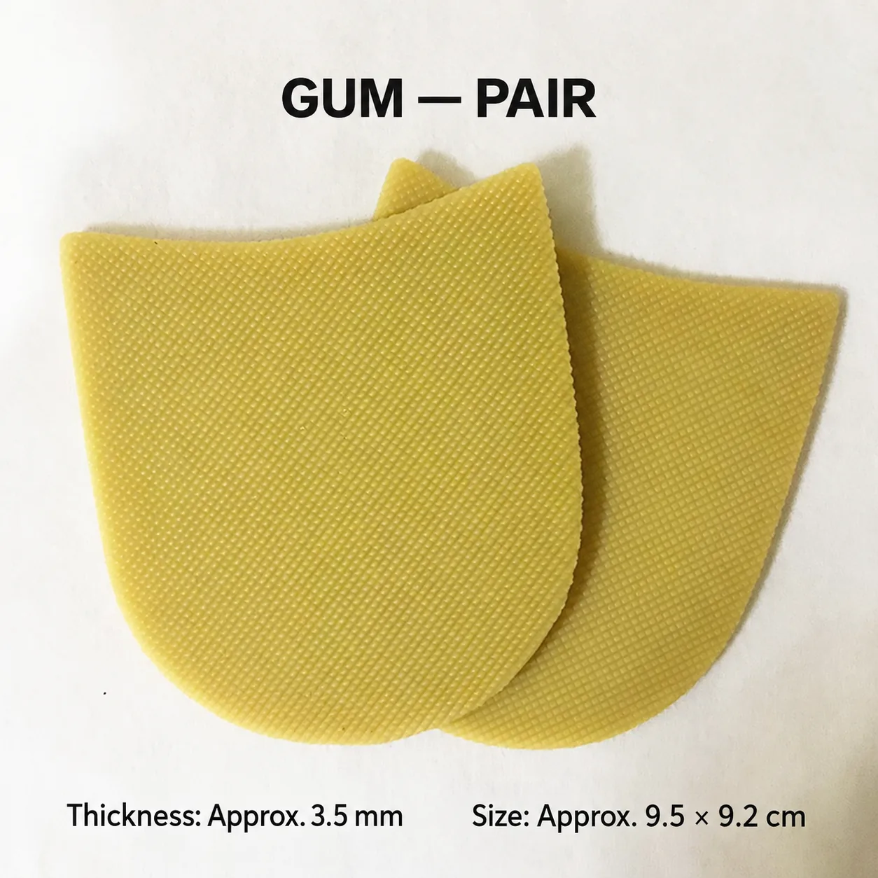 Gum-colored textured rubber half sole repair pad