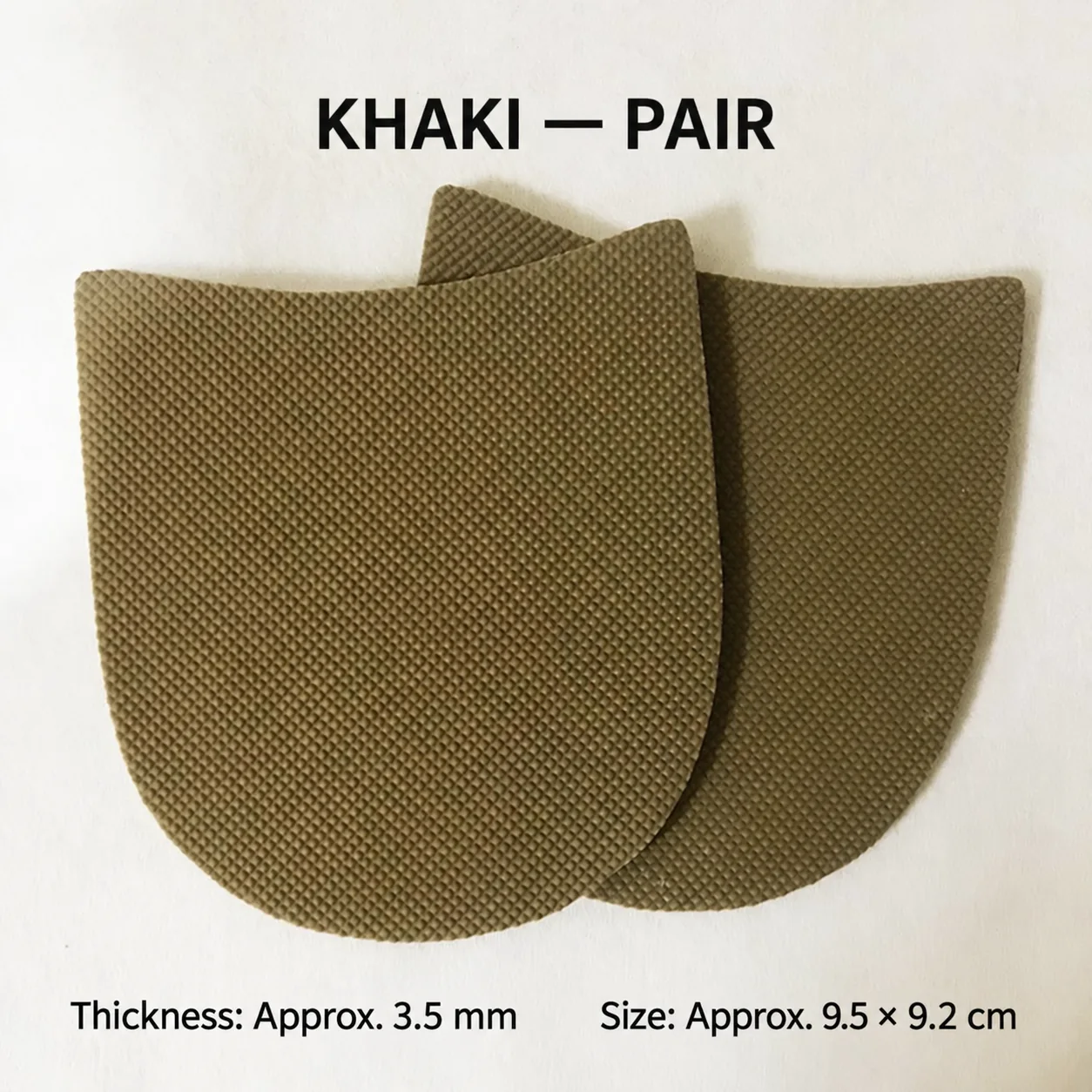 Khaki textured rubber half sole repair pad