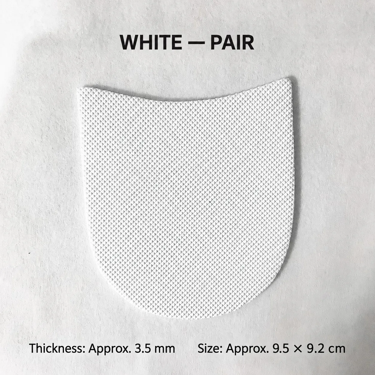 White textured rubber half sole repair pad