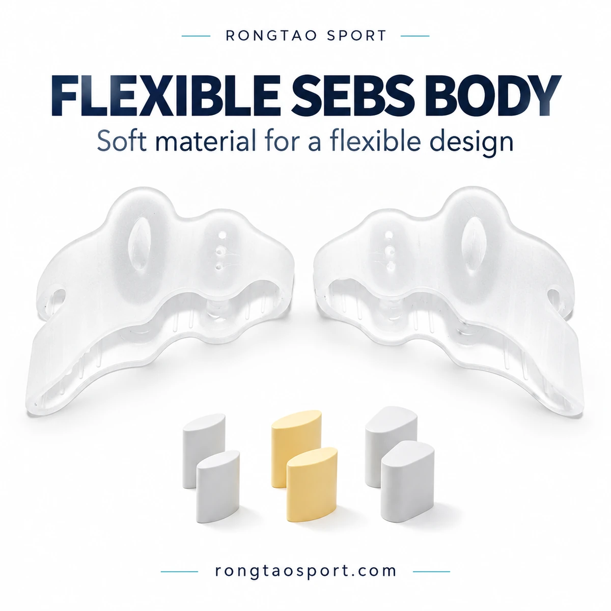 Flexible translucent SEBS toe separator pair