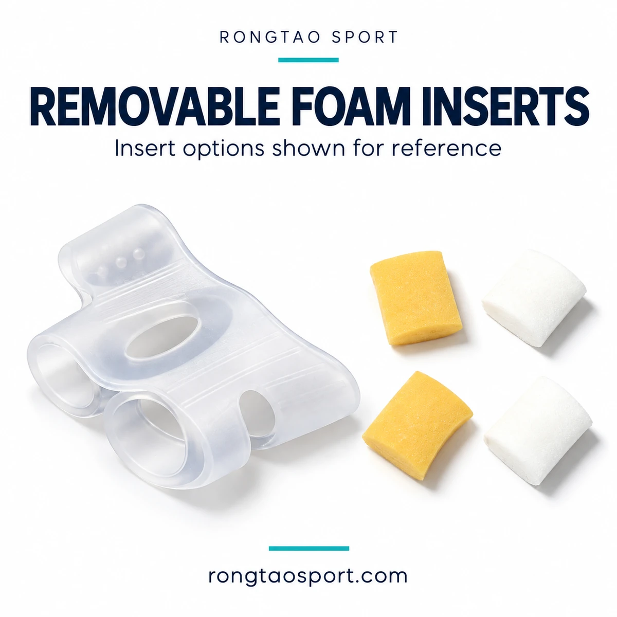 Toe separator and removable foam inserts