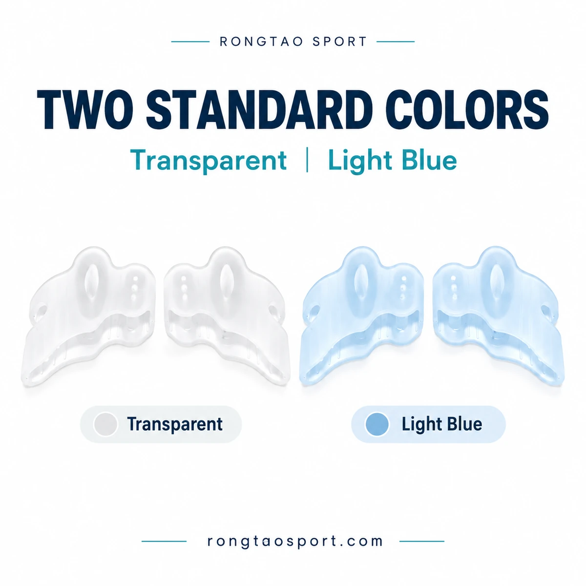 Transparent and light blue toe separator pairs