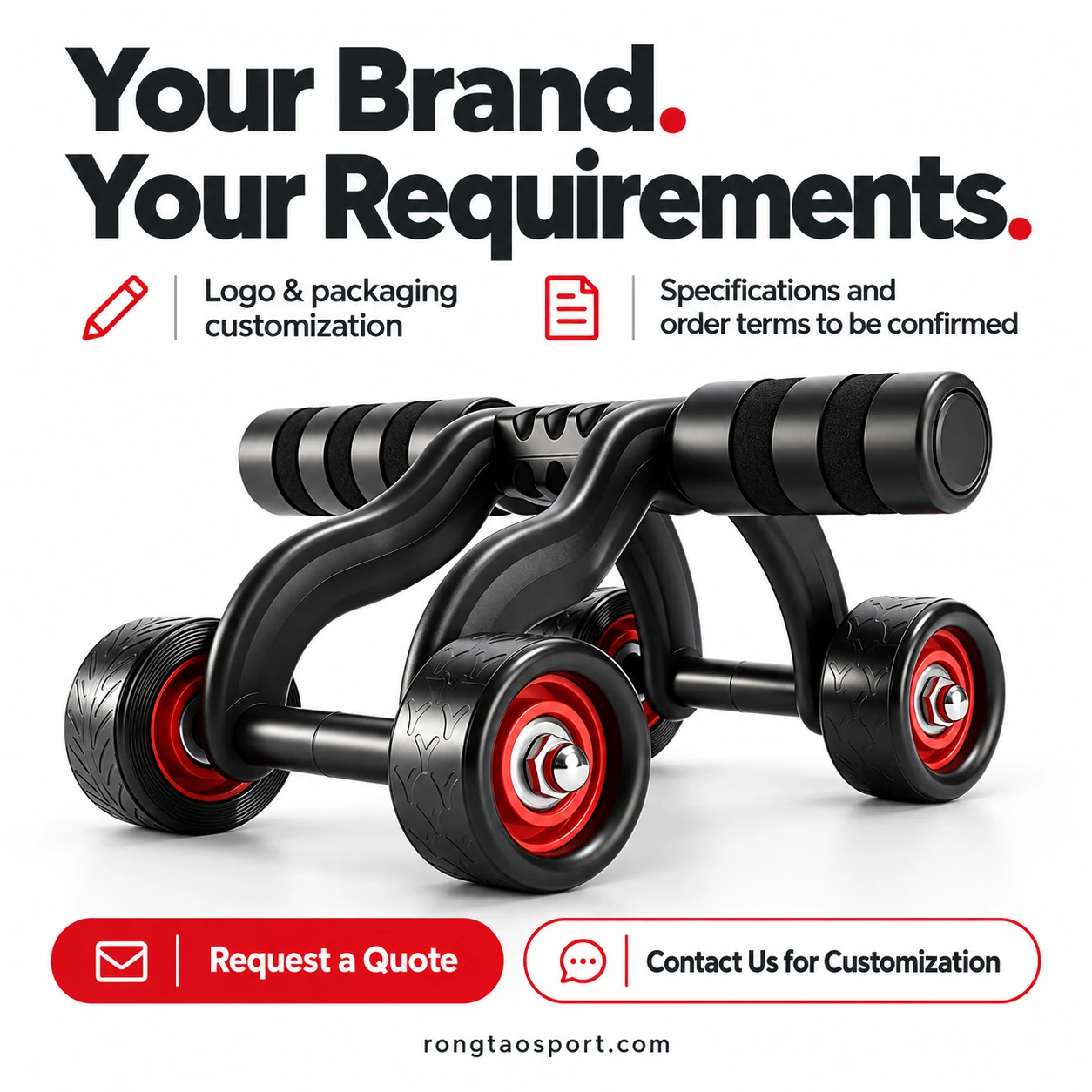 Logo and packaging customization inquiry for the four-wheel ab roller