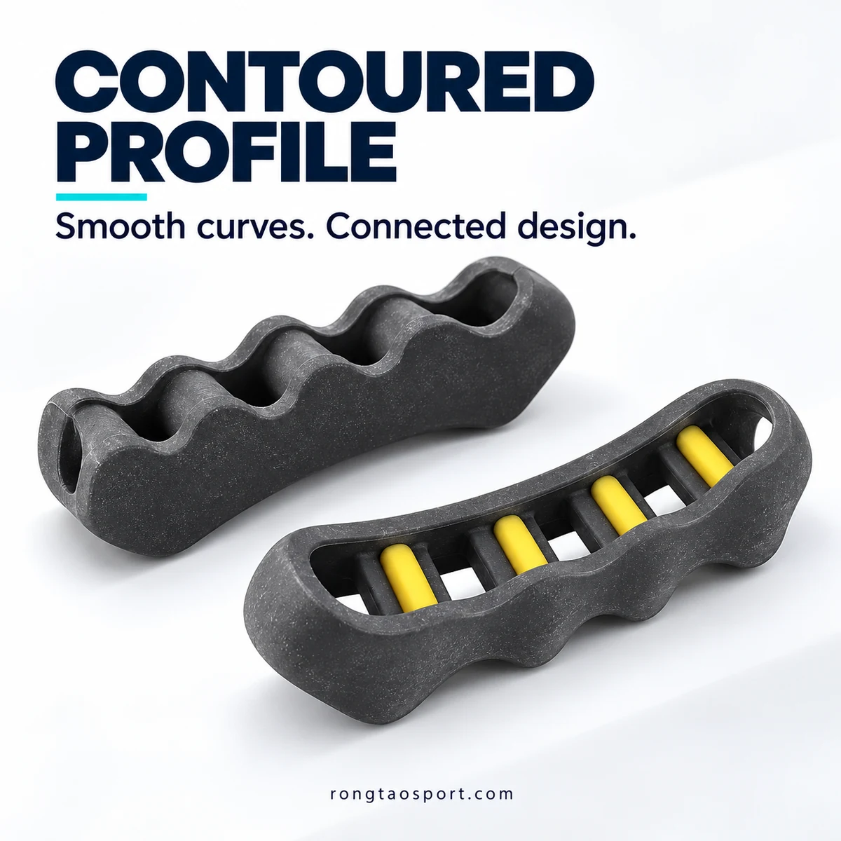 Contoured toe separator shown from the outer and insert sides