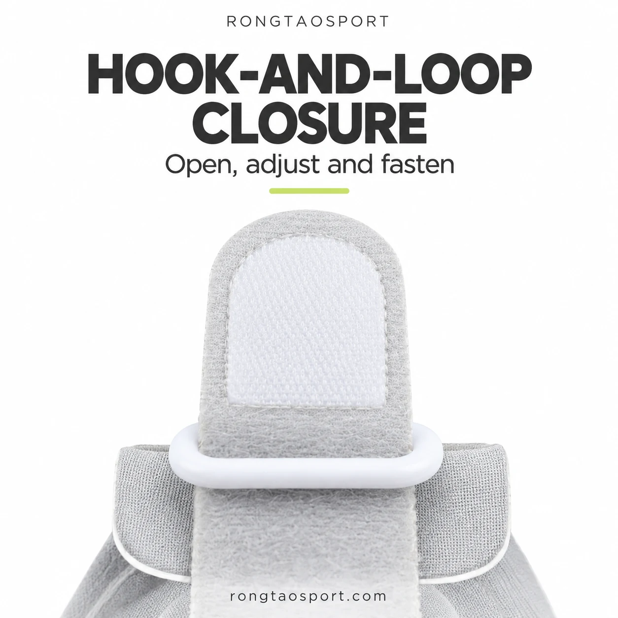 Hook-and-loop fastening on a patellar knee strap
